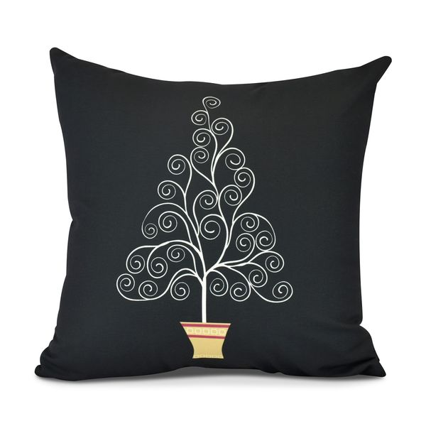 Filigree Tree, Geometric Print Outdoor Pillow