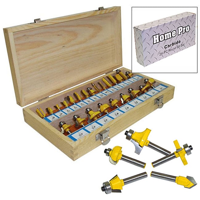 Homepro Multi purpose 24 piece Router Bit Set