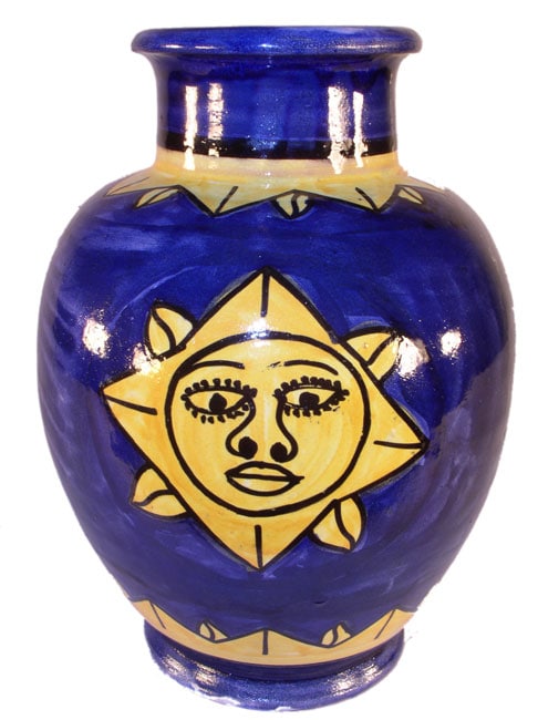 Engraved Sun Ceramic Vase (Morocco)   1140125   Shopping