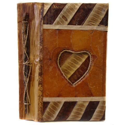 Handmade Waru Leaves Heart Photo Album (Indonesia)