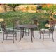 International Caravan Mandalay 5-Piece Iron Patio Dining Set - Thumbnail 2