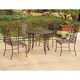 International Caravan Mandalay 5-Piece Iron Patio Dining Set - Thumbnail 3