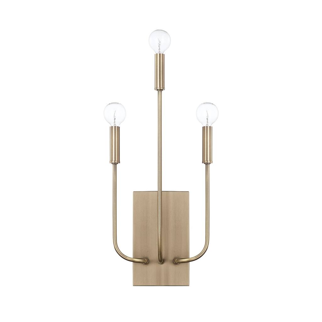 Zander 3-light Aged Brass Wall Sconce