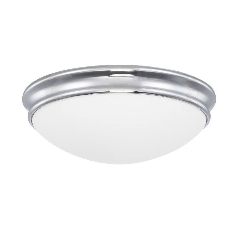 2-light Chrome Flush Mount