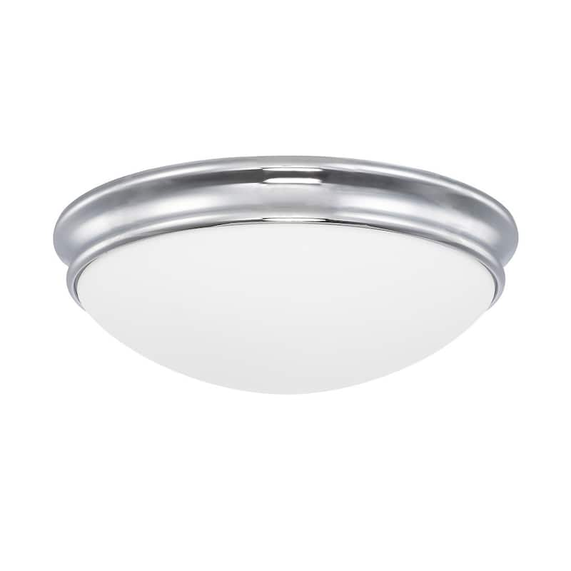 2-light Chrome Flush Mount