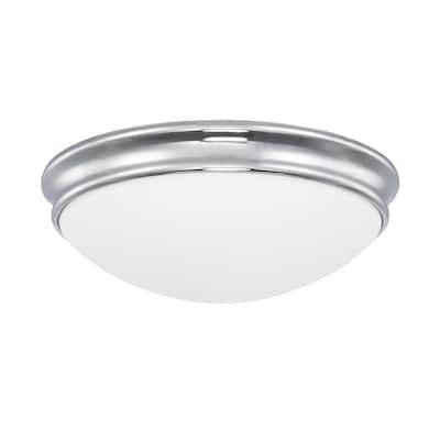 2-light Chrome Flush Mount