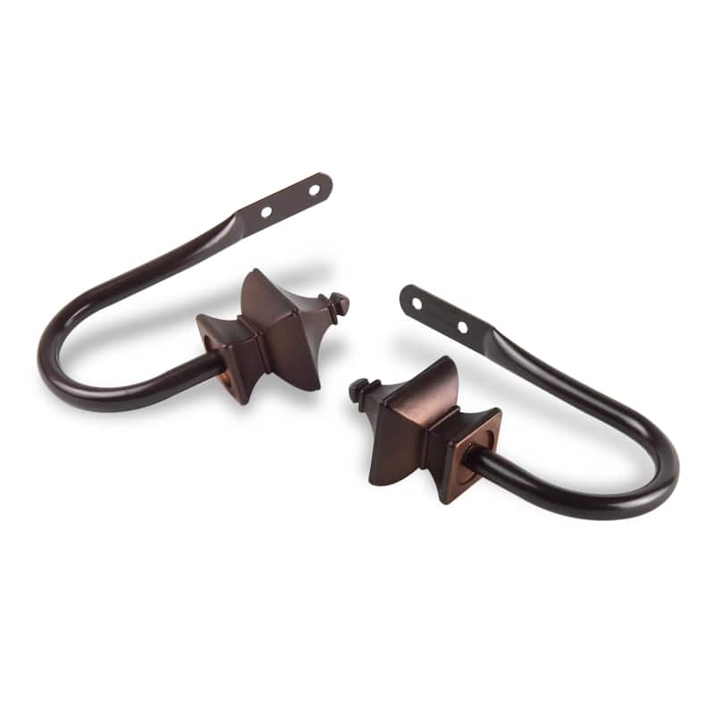 InStyleDesign Tierra Curtain Holdback Pair - Brown Finish