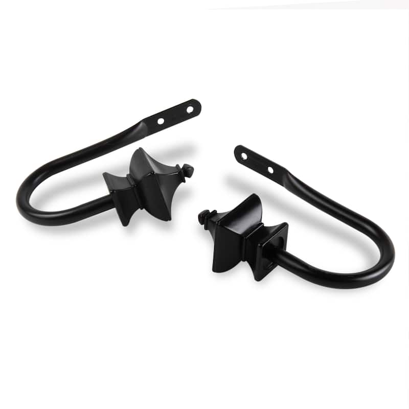 InStyleDesign Tierra Curtain Holdback Pair - Black Finish