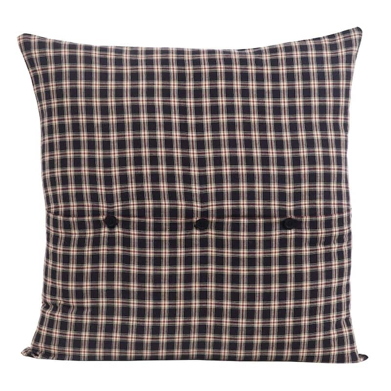 Black Americana Bedding VHC Bingham Star Euro Sham Cotton Plaid