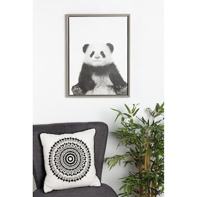 Kate and Laurel Sylvie Panda Framed Canvas by Simon Te Tai