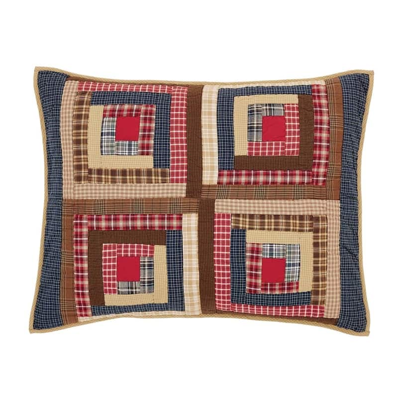 Blue Rustic Bedding VHC Braxton Sham Cotton