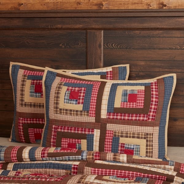 Blue Rustic Bedding VHC Braxton Sham Cotton - Bed Bath & Beyond - 15614432