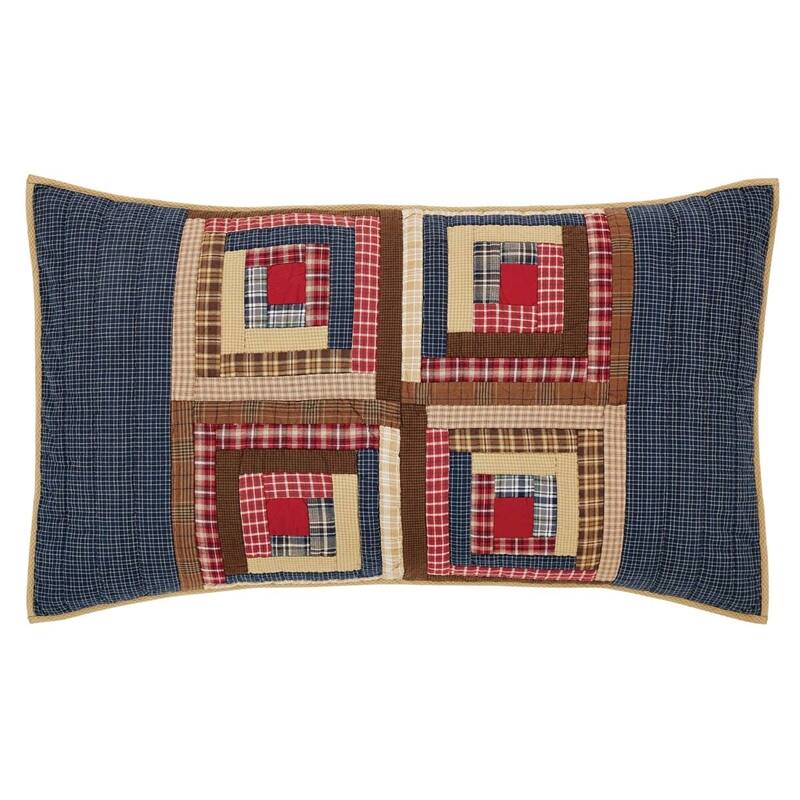 Blue Rustic Bedding VHC Braxton Sham Cotton