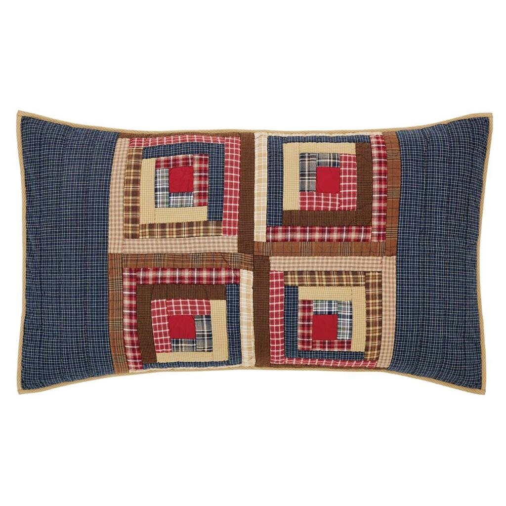 Blue Rustic Bedding VHC Braxton Sham Cotton