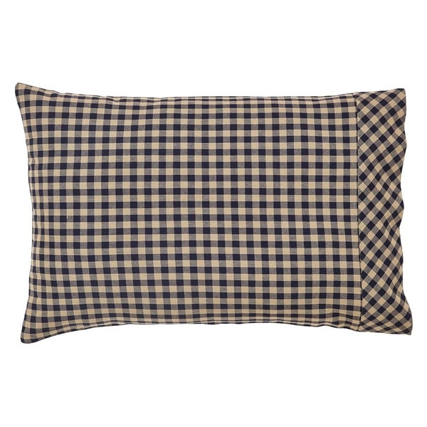 Check Cotton Pillow Case Set