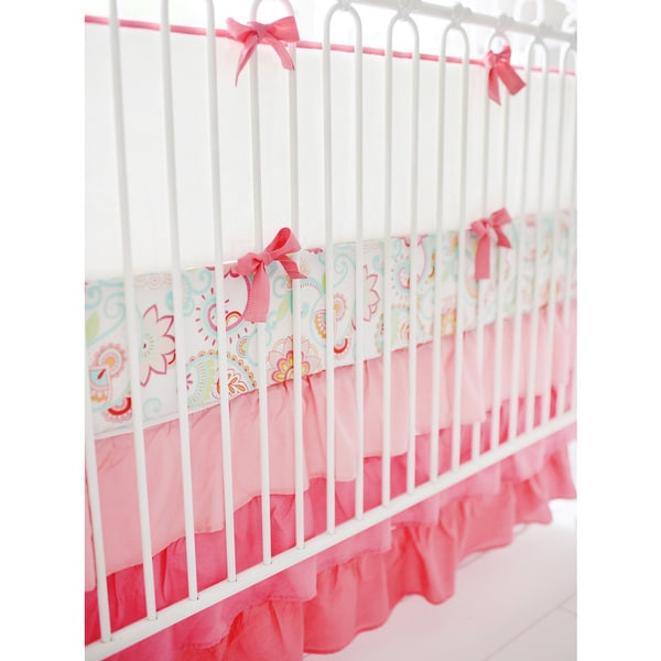 coral crib bumper