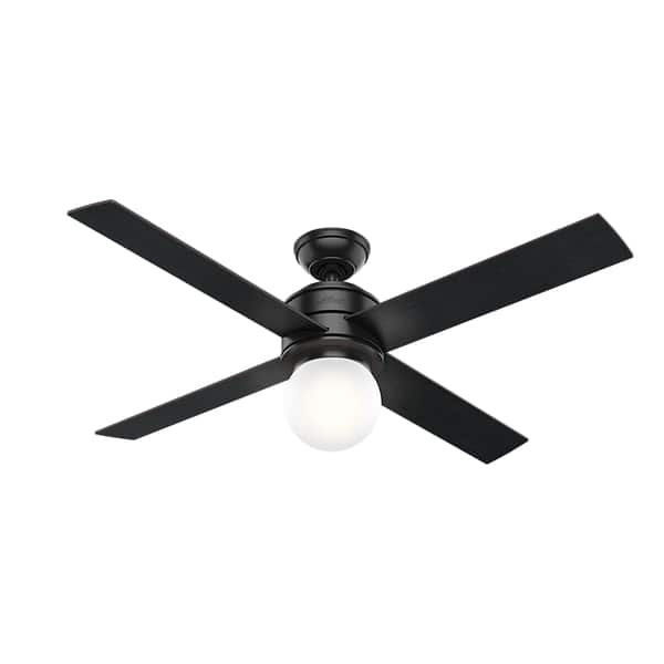 Shop Hunter Fan Hepburn Matte Black 52 Inch Ceiling Fan With 4