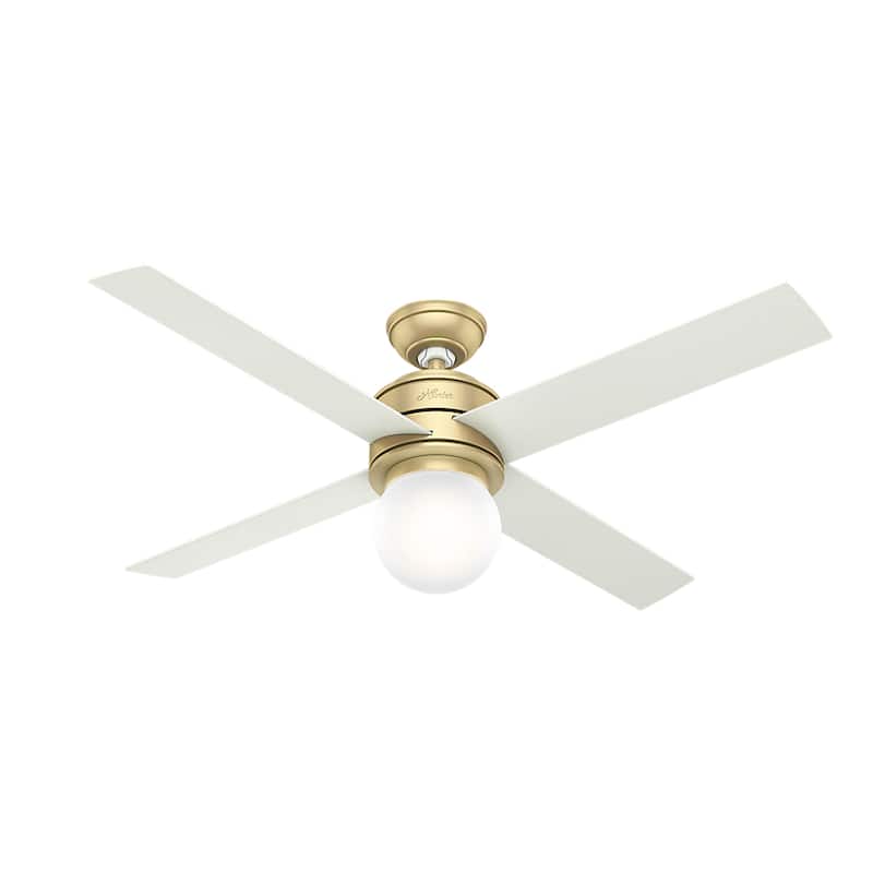 Hunter 52" Hepburn Ceiling Fan with LED Light Kit and Wall Control - Vintage, Mid-Century Modern, Transitional