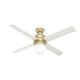 preview thumbnail 6 of 14, Hunter 52" Hepburn Ceiling Fan with LED Light Kit and Wall Control - Vintage, Mid-Century Modern, Transitional