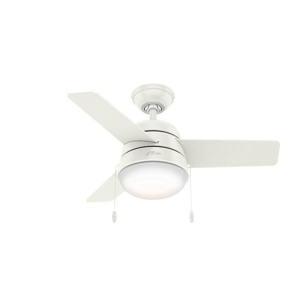 Shop Hunter Fan Aker Fresh White 36 Inch Ceiling Fan With 3