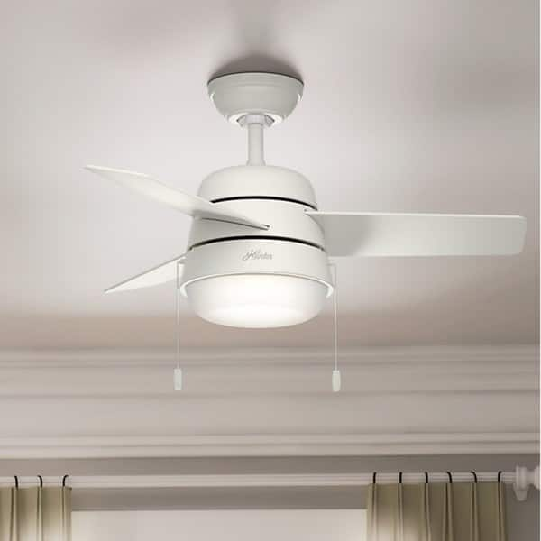 Shop Hunter Fan Aker Fresh White 36 Inch Ceiling Fan With 3 Fresh