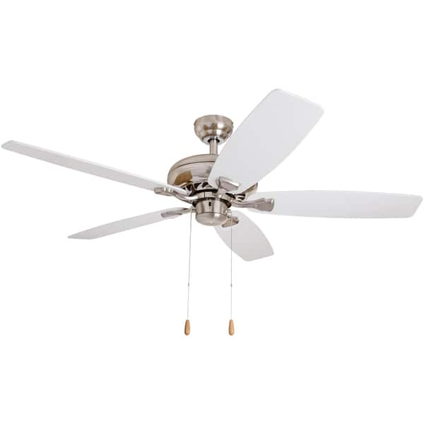 Shop Ecosure 52 Inch Narvi Brushed Nickel Fan With White