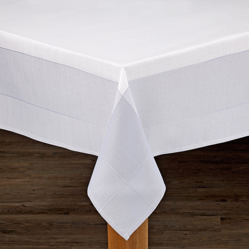 Bohemia Tablecloth - White/Grey - 52"X70"