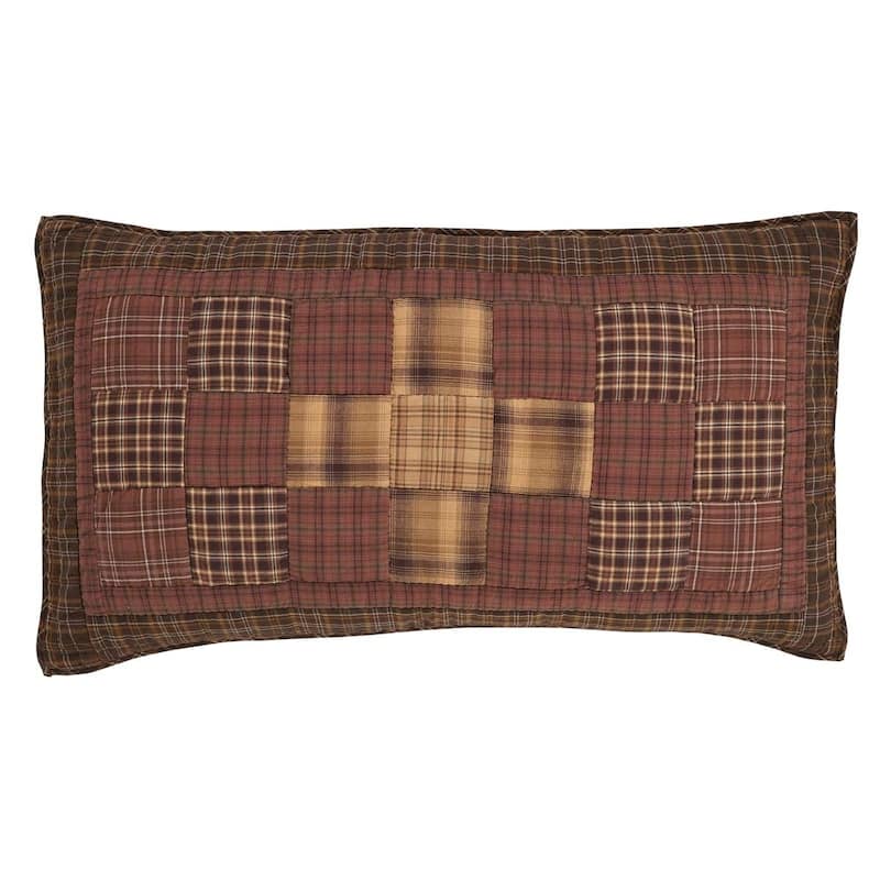 Brown Rustic Bedding VHC Prescott Sham Cotton Patchwork