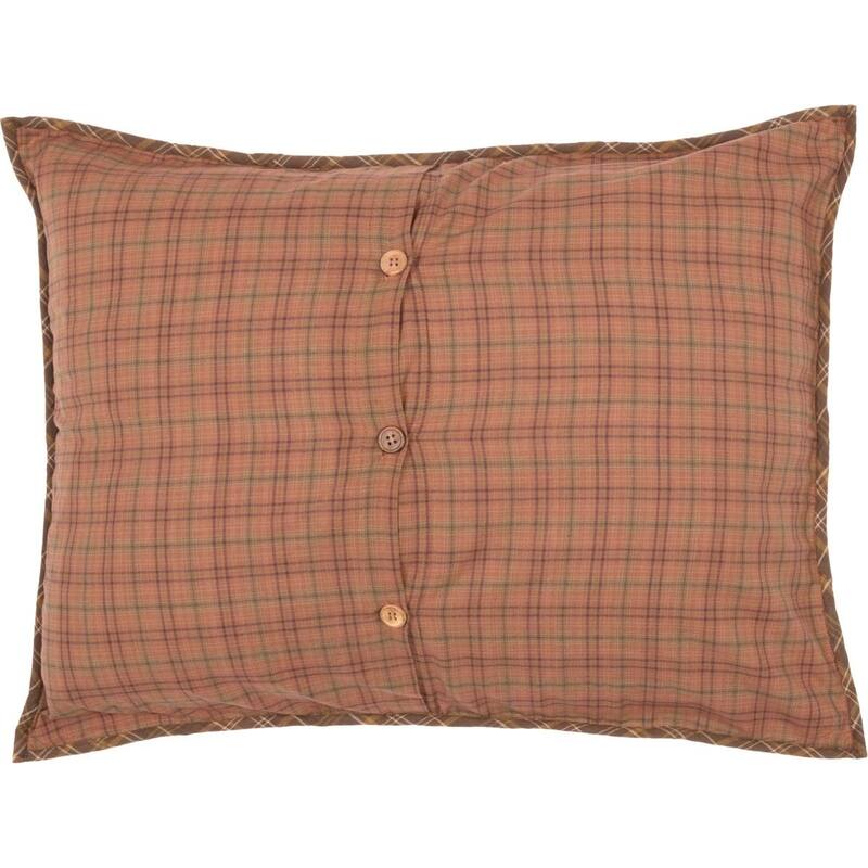 Brown Rustic Bedding VHC Prescott Sham Cotton Patchwork