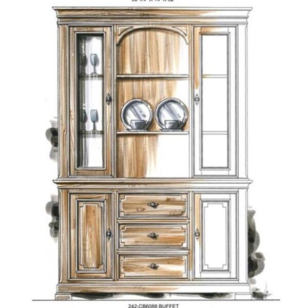 Magnolia Manor Antique White Buffet And Hutch On Magnolia Manor Antique White Buffet