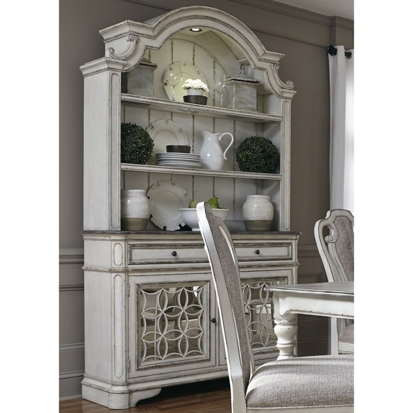 Magnolia Manor Antique White Buffet And Hutch On Free Magnolia Manor Antique White Buffet And Hutch