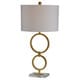 preview thumbnail 1 of 1, Strick & Bolton Briosco Gold Crystal Table Lamp