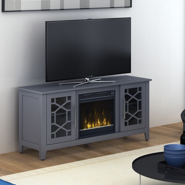 Clarion Fireplace TV Stand for TVs up to 60 inches, Cool Gray