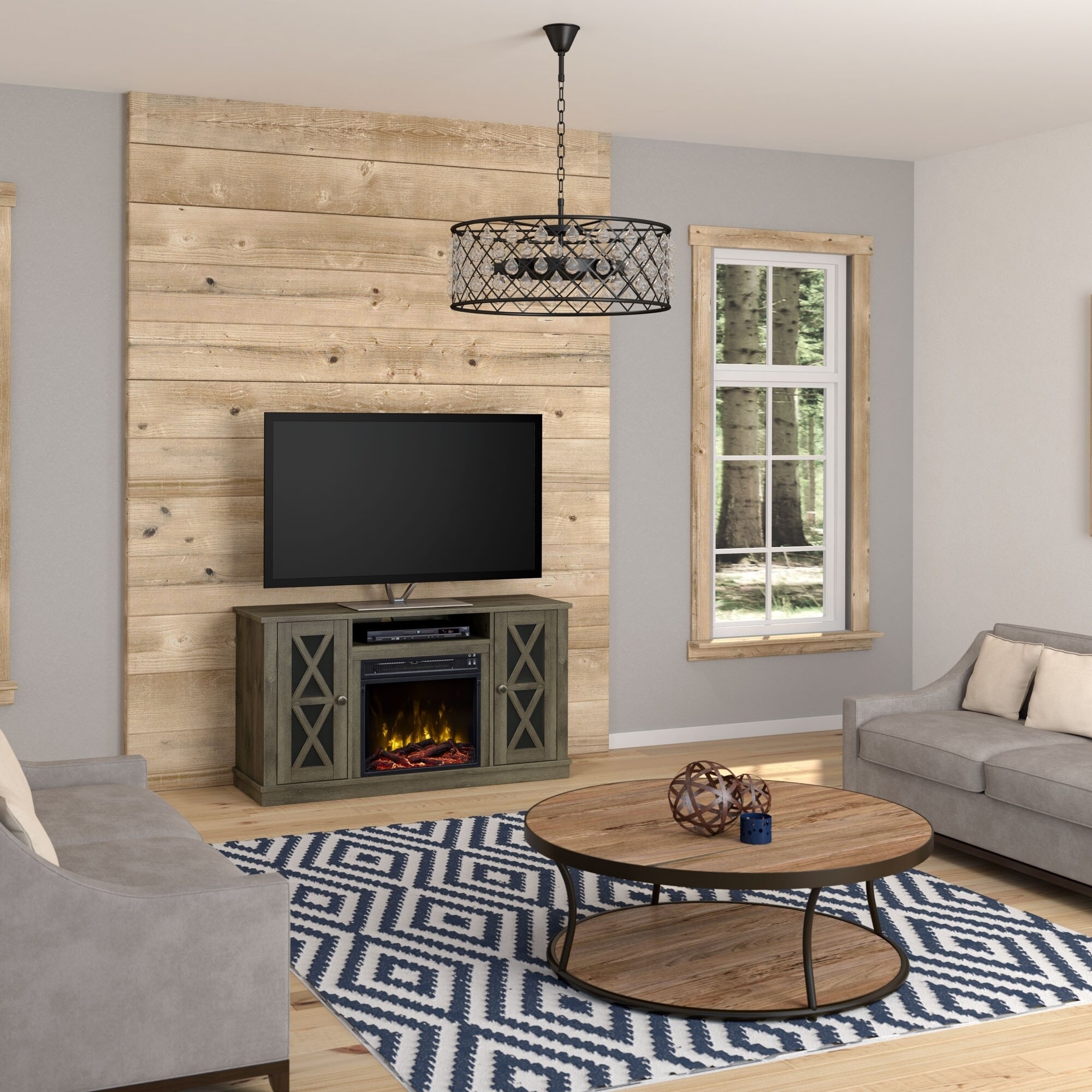 Shop Bayport Fireplace Tv Stand For Tvs Up To 55 Inches Spanish