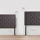 BROOKSIDE Upholstered Headboard with Diamond Tufting - Thumbnail 14