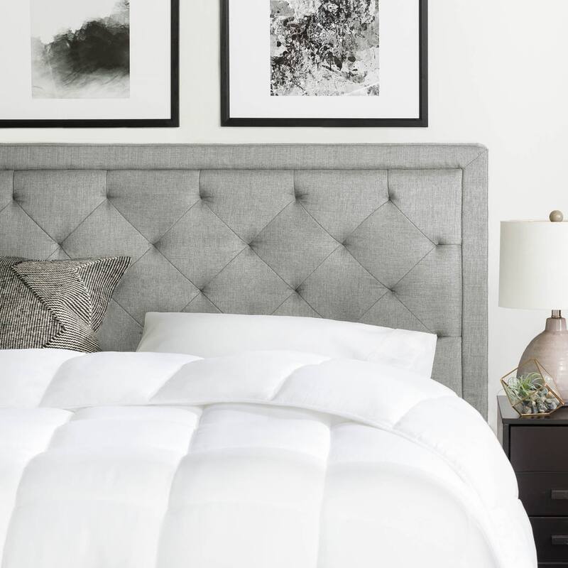Brookside Upholstered Headboard with Diamond Tufting - Stone - Full
