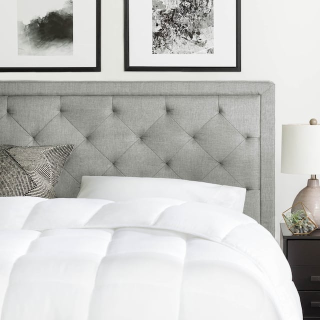 Brookside Upholstered Headboard with Diamond Tufting - Stone - Queen