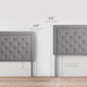 BROOKSIDE Upholstered Headboard with Diamond Tufting - Thumbnail 7