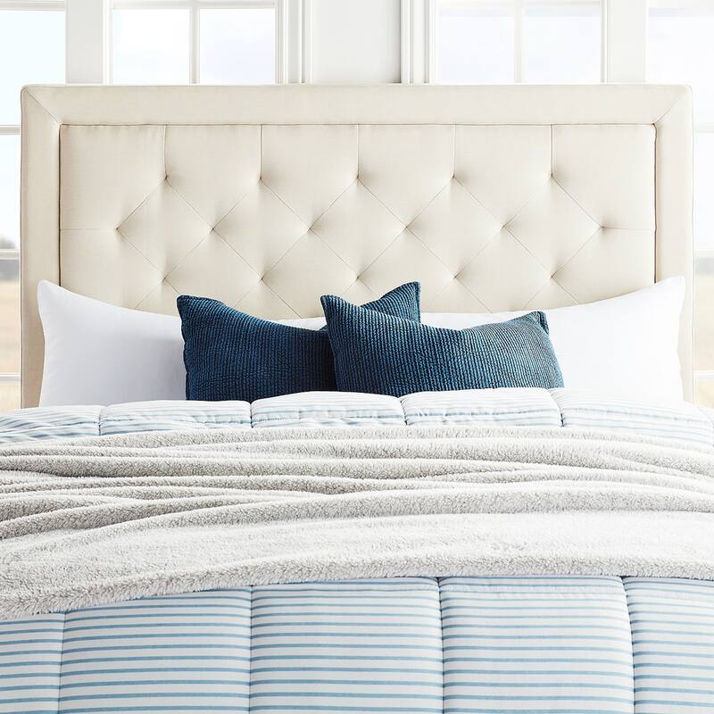 Brookside Upholstered Headboard with Diamond Tufting - Cream - Full