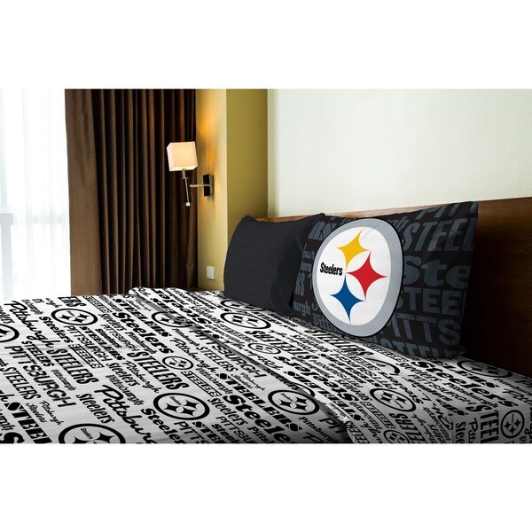 NFL 820 Steelers Twin Sheet Set Anthem