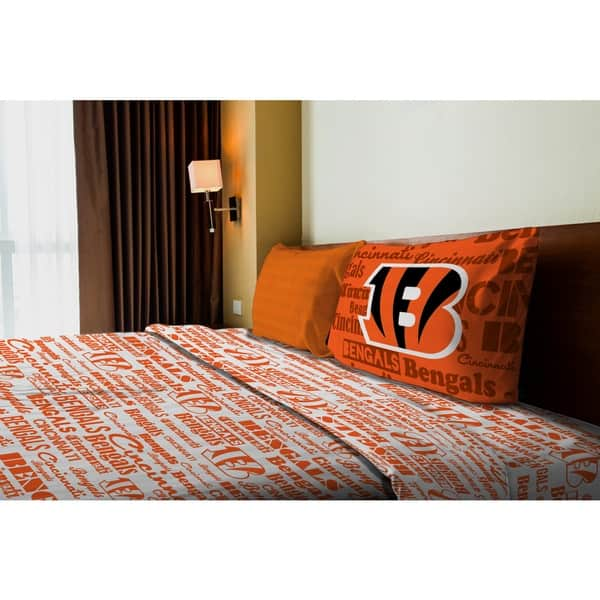 NFL 820 Bengals Twin Sheet Set Anthem - Bed Bath & Beyond - 15616831