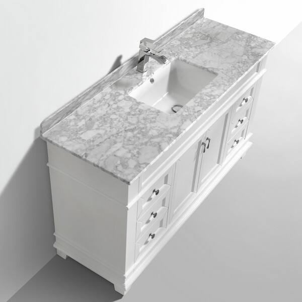 Moreno Bath Fayer 60 Inch Free Standing Single Sink White Moreno Bath Fayer 60 Inch Free