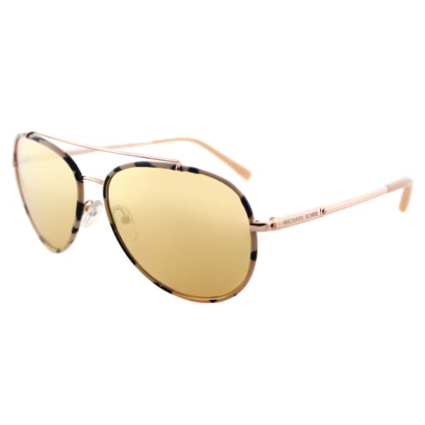 michael kors gold mirrored aviator sunglasses