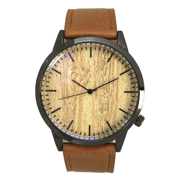 mens simple leather watch