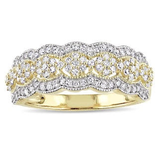 miadora signature collection 10k yellow gold 12ct tdw diamond milgrain detail anniversary ring - Overstock Wedding Rings miadora signature collection 10k yellow gold 12ct tdw diamond milgrain detail anniversary ring - Overstock Wedding Rings