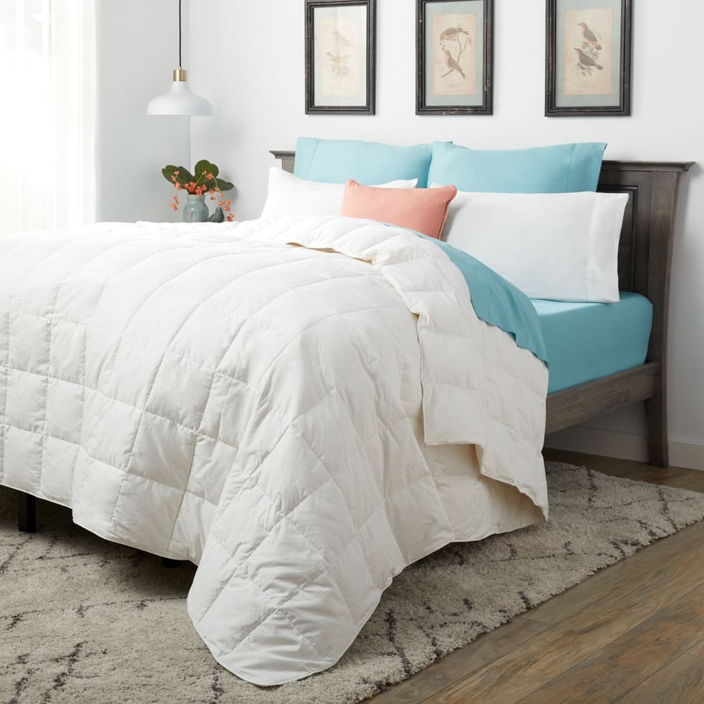 Eddie Bauer Lightweight White Down Oversized Blanket