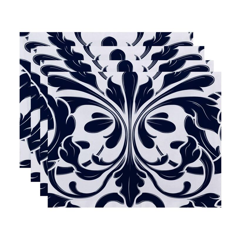 British Colonial, Geometric Print Placemat - Blue