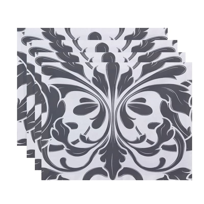 British Colonial, Geometric Print Placemat - Grey