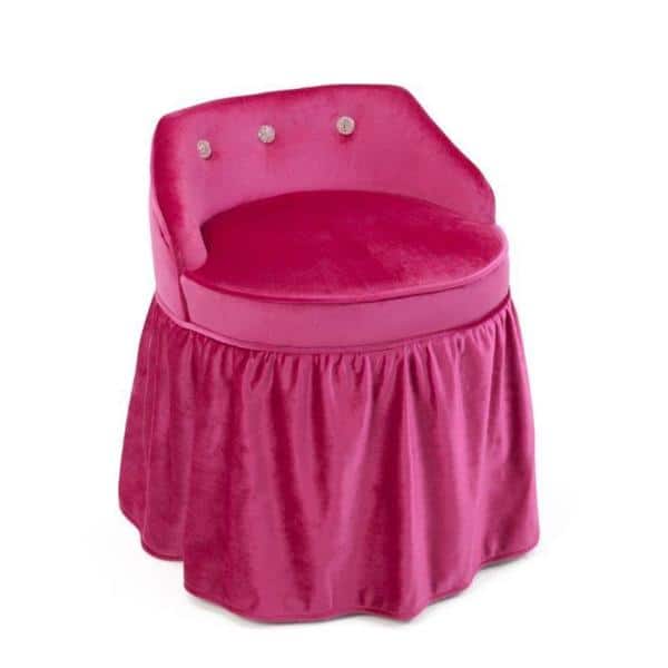 Zooey Girls' Pink Skirted Vanity Chair - Bed Bath & Beyond - 15629863