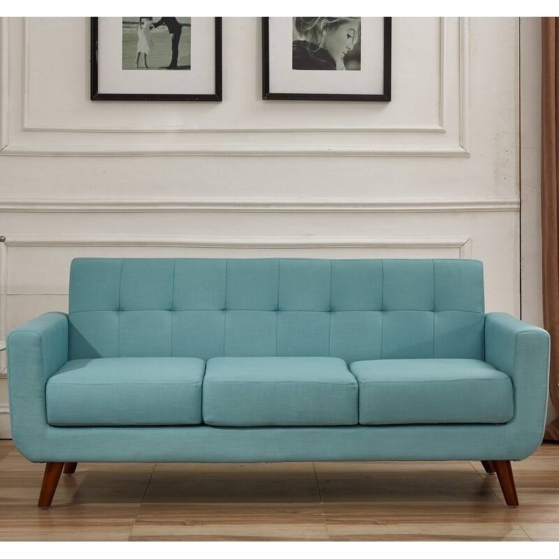 US Pride Furniture Grace Rainbeau Tufted Upholstered Living Room Sofa and Loveseat (Set of 2)